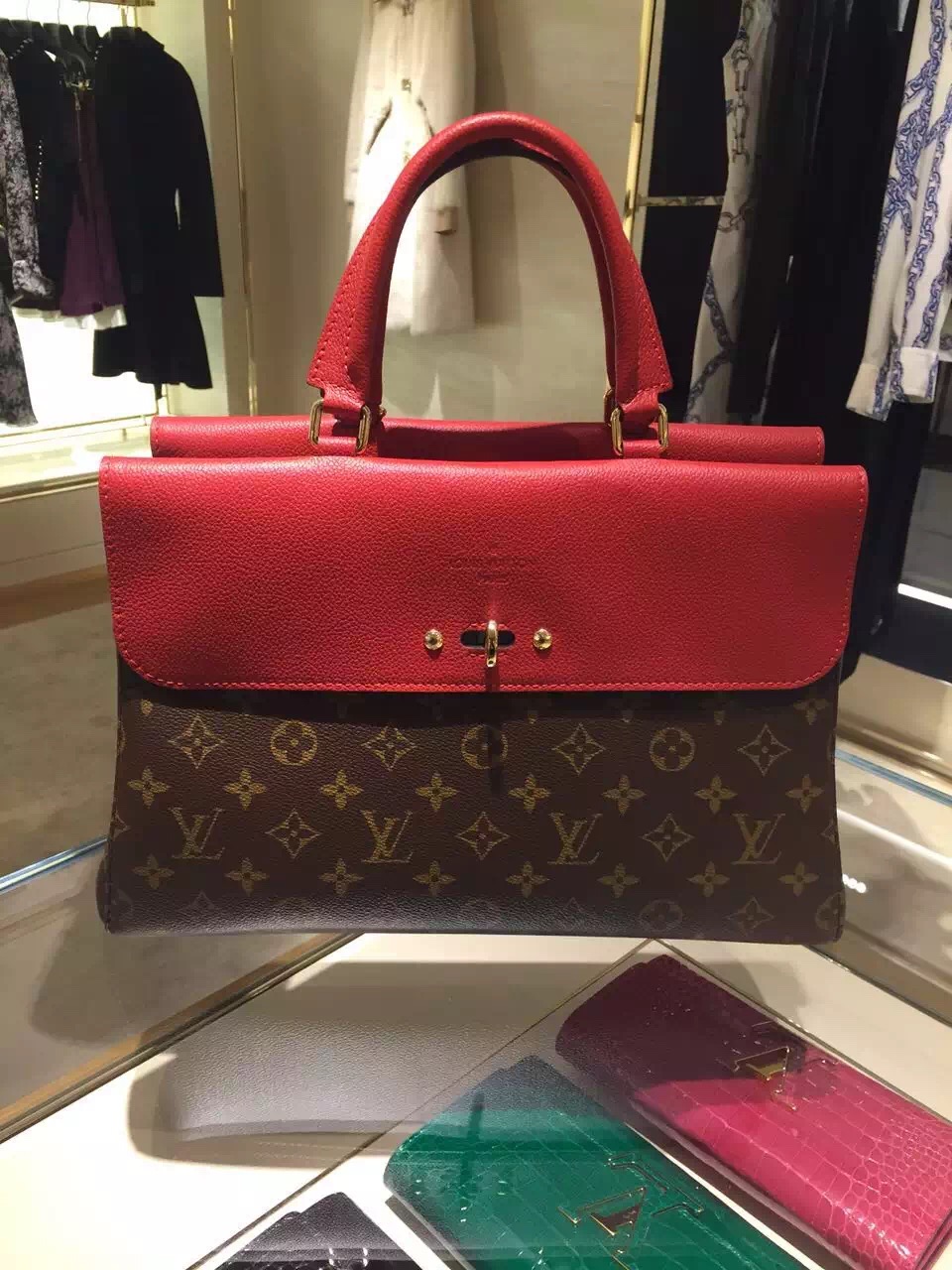 Authentic Louis Vuitton Monogram Canvas Venus Bag M41738 Cherry